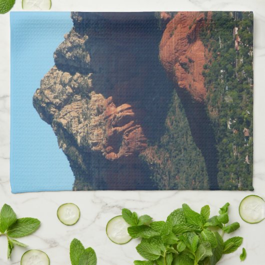 Coffee Pot Rock I in Sedona Arizona Theedoek (Gevouwen)