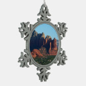 Coffee Pot Rock I in Sedona Arizona Tin Sneeuwvlok Ornament (Links)