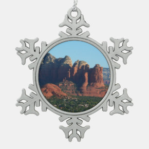 Coffee Pot Rock I in Sedona Arizona Tin Sneeuwvlok Ornament