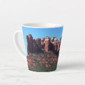 Coffee Pot Rock II in Sedona Arizona Latte Mok (Linkerhoek)
