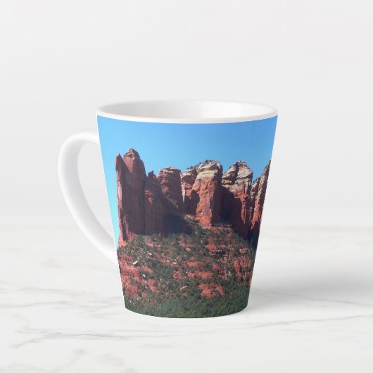 Coffee Pot Rock II in Sedona Arizona Latte Mok (Linkerhoek)