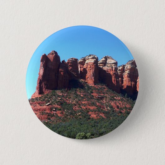 Coffee Pot Rock II in Sedona Arizona Ronde Button 5,7 Cm (Voorkant)