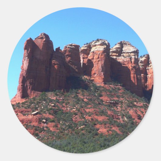 Coffee Pot Rock II in Sedona Arizona Ronde Sticker (Voorkant)