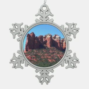 Coffee Pot Rock II in Sedona Arizona Tin Sneeuwvlok Ornament