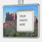 Coffee Pot Rock II in Sedona Arizona Verzilverd Omlijst Ornament (Links)