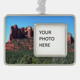 Coffee Pot Rock II in Sedona Arizona Verzilverd Omlijst Ornament