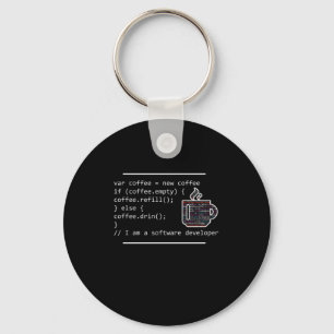 Coffee Programmer Coder Developer Gift Sleutelhanger
