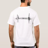 Coffee Pulse – Cafeïne ontmoet Ritme T-shirt (Achterkant)