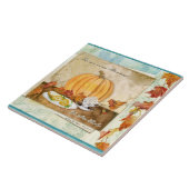 Coffee Pumpkin Autumn Herfst Harvest Kitchen Decor Tegeltje (Zijkant)