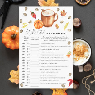 Coffee & Pumpkin Bridal Wat zei de bruidegom?