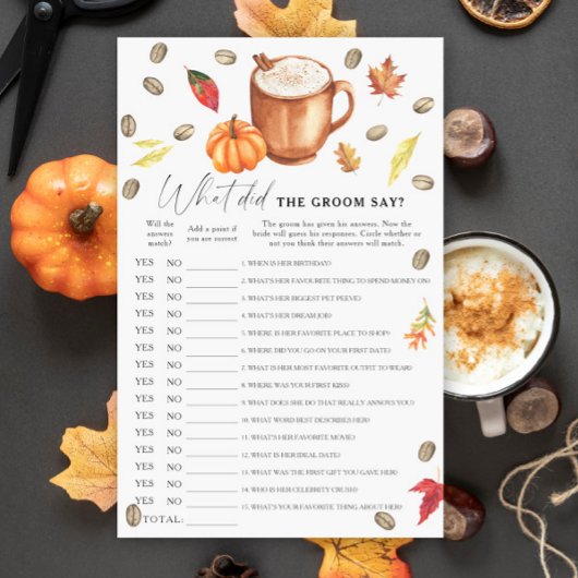 Coffee & Pumpkin Bridal Wat zei de bruidegom?