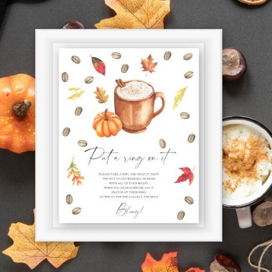 Coffee Pumpkin Vrijgezellenfeest Zet een ring op h Poster