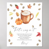 Coffee Pumpkin Vrijgezellenfeest Zet een ring op h Poster (Voorkant)
