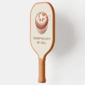 Coffee Pun: Iron T Foaming With Feelings Art Pickleball Paddle (Links)