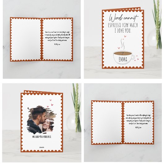 Coffee Pun Say I Love You Funny Valentines Day  Kaart