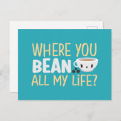 Coffee Pun waar je een grappige Valentijnsdag bent Briefkaart (Voorkant / Achterkant)