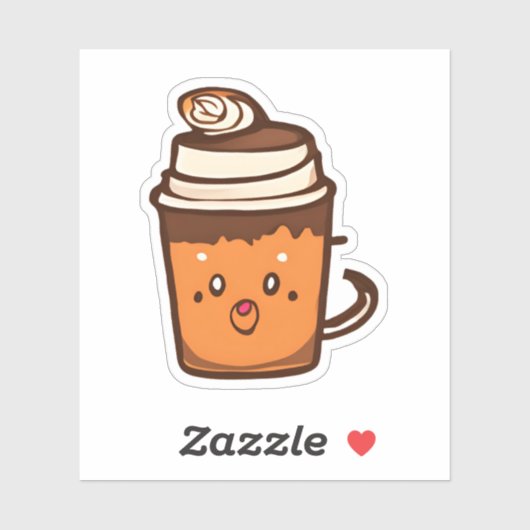 Coffee Pup Cup Sticker (Vel)