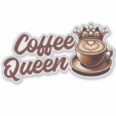 Coffee Queen Sticker (Voorkant)