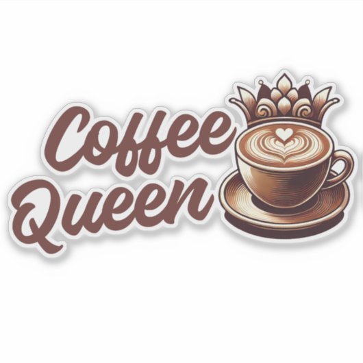 Coffee Queen Sticker (Voorkant)