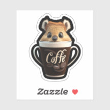 COFFEE Quokka sticker