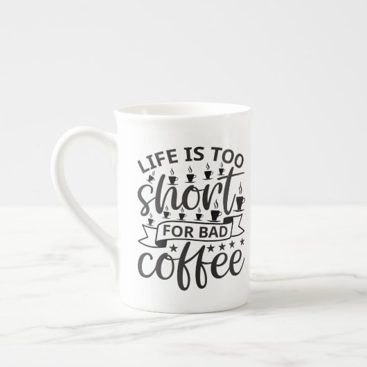 Coffee Quote Mok - Het leven is te kort voor slech (Links)