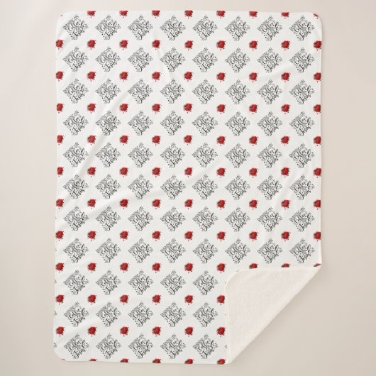 COFFEE QUOTES SHERPA BLANKET DEKEN (Voorkant)