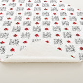 COFFEE QUOTES SHERPA BLANKET DEKEN (3/4)