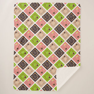 COFFEE QUOTES SHERPA BLANKET SHERPA DEKEN