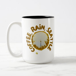 Coffee Rain Seattle Tweekleurige Koffiemok