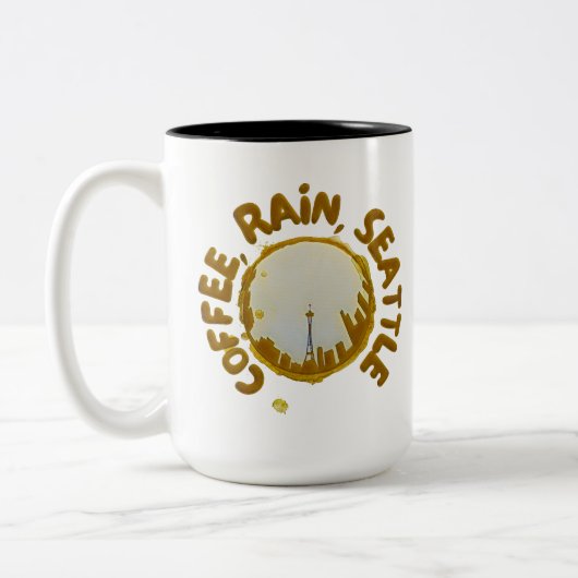 Coffee Rain Seattle Tweekleurige Koffiemok (Links)