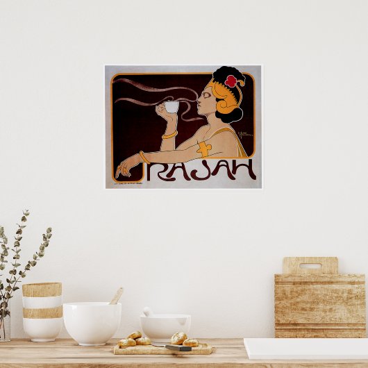 Coffee Rajah  Hot Coffee Drink en art. Poster (Keuken)