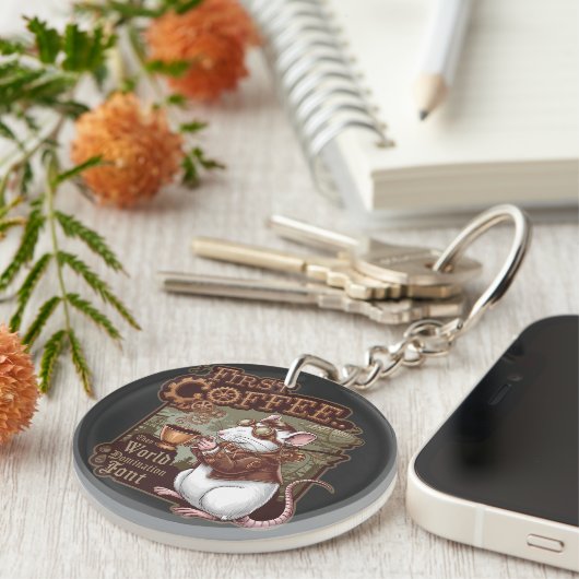 Coffee Rat Sleutelhanger (Voorkant Rechts)