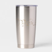 COFFEE Rings INITIALEN Bruin Reisplezier Geïsoleerde Drinkbeker (Links)