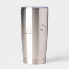 COFFEE Rings INITIALEN Bruin Reisplezier Geïsoleerde Drinkbeker