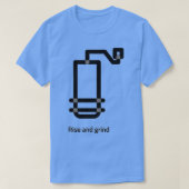 Coffee Rise en Grind blackgrey T-shirt (Design voorkant)