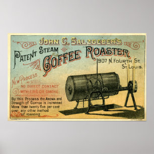 Coffee Roaster 1884-Adverteren kaart Poster