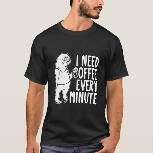 Coffee Roaster Roasting Cafe Barista Coffee Sloth T-shirt (Voorkant)