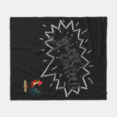 Coffee Rooster Fleece Deken (Voorkant (Horizontaal))
