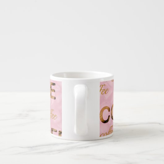 Coffee roze goud espresso kop (Achterkant)
