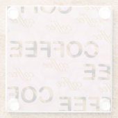 Coffee roze goud glazen onderzetter (Achterkant)