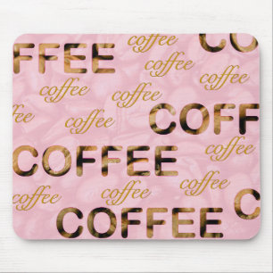 Coffee roze goud muismat