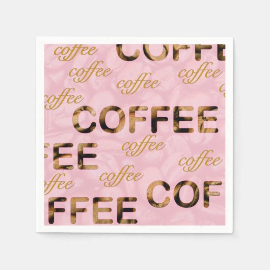 Coffee roze goud servet (Voorkant)