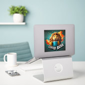Coffee Rush Sticker (Laptop op bureau)