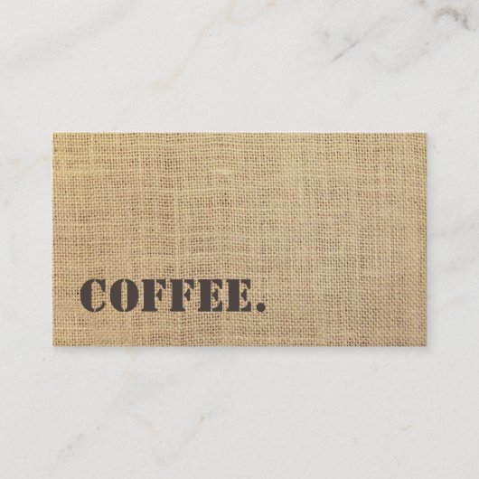 Coffee Rustic Burlap Loyalty Punch (Voorkant)