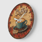 Coffee Rustic Farmhouse Bar Vintage Kitchen Grote Klok (Hoek)