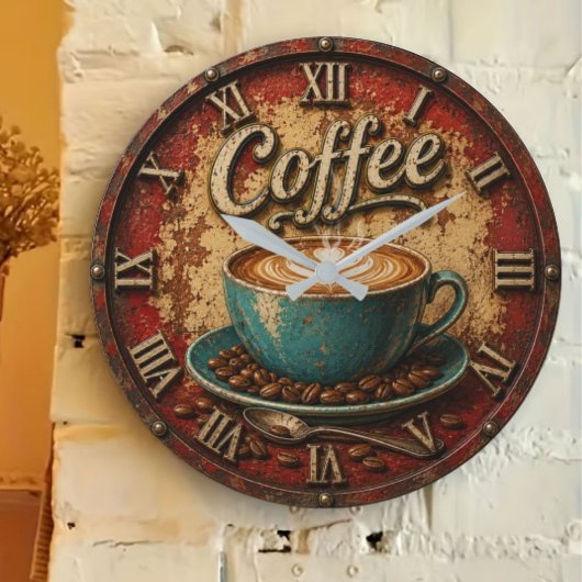 Coffee Rustic Farmhouse Bar Vintage Kitchen Grote Klok