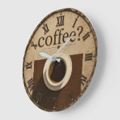 Coffee? Rustic Farmhouse Vintage Coffee Lover Grote Klok (Hoek)