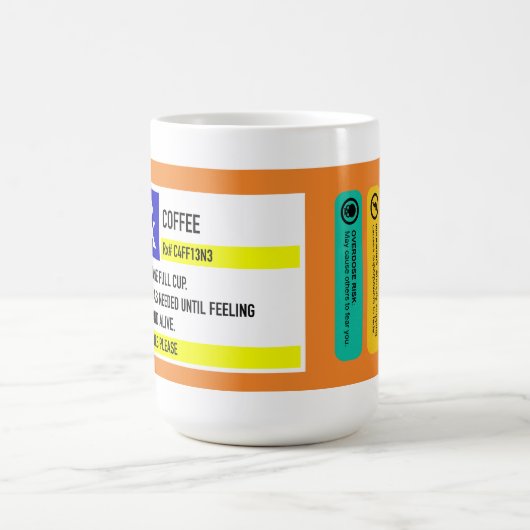 Coffee Rx-Mok (15 oz. wit) Koffiemok (Center)