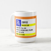 Coffee Rx-Mok (15 oz. wit) Koffiemok (Voorkant links)
