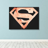 Coffee S-symbool - rood Canvas Afdruk (Insitu (Houten vloer))